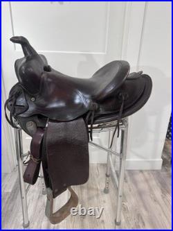 13 Youth all around Saddle, Brown Leather, Traditional Design, hand made in USA