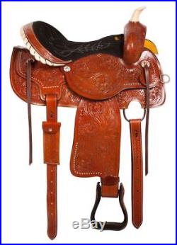 14 15 Western Barrel Racer Pleasure Trail Horse Leather Show Saddle Tack