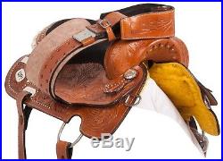 14 15 Western Barrel Racing Pleasure Trail Cowgirl Up Leather Saddle Tack Set