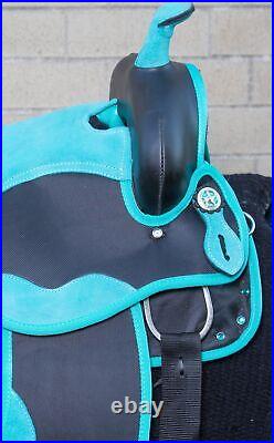 14 16 Used Synthetic Western Trail Light Weight Horse Saddle