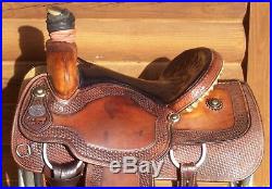 14.5 15 Hand Crafted Excellent Used Crates Roping Saddle Also Good Pleasue Trail