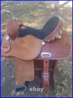 14.5 Spur Saddlery Barrel Racing Saddle Made in Texas