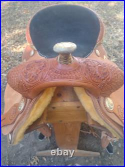14.5 Spur Saddlery Barrel Racing Saddle Made in Texas