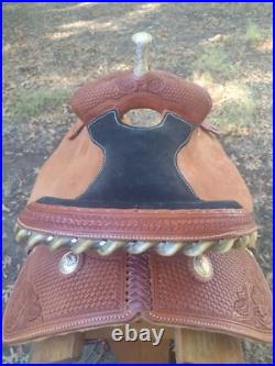 14.5 Spur Saddlery Barrel Racing Saddle Made in Texas