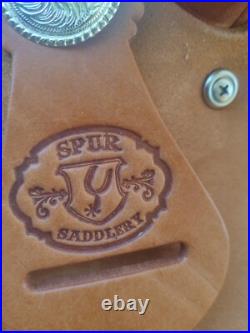 14.5 Spur Saddlery Barrel Racing Saddle Made in Texas