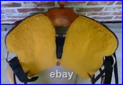 14.5 Western Barrel Saddle BWith5 Petal, SRS by Paul Taylor Saddle Co. Back Cinch