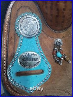 14 BILLY COOK barrel Saddle, Made In GREENVILLE, TX