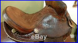 14 Barrel Racing Western Leather Saddle With Bling-SQHB-GUC