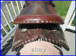 14'' Billy Royal Silver Trimmed Equitation Western Show Saddle QH BARS #39111