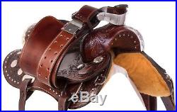 14 Brown Western Pleasure Trail Barrel Show Horse Leather Saddle Tack Set