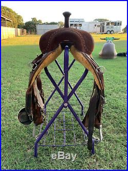 14 Cervi Crown C Roughout Martin Barrel Horse Saddle (Brown)
