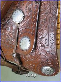 14 F. O. BAIRD Western SADDLE 1947 Very Rare Highly Collectable