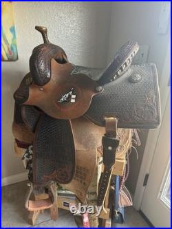 14 Marlene McRae Special EFFX 2015 NFR Qualifying Barrel Saddle