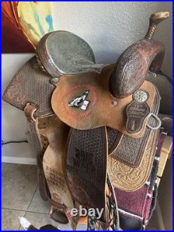 14 Marlene McRae Special EFFX 2015 NFR Qualifying Barrel Saddle
