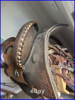 14 Marlene McRae Special EFFX 2015 NFR Qualifying Barrel Saddle
