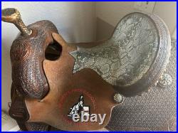 14 Marlene McRae Special EFFX 2015 NFR Qualifying Barrel Saddle