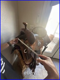 14 Marlene McRae Special EFFX 2015 NFR Qualifying Barrel Saddle