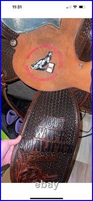 14 Marlene McRae Special EFFX 2015 NFR Qualifying Barrel Saddle