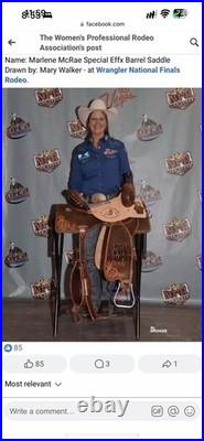 14 Marlene McRae Special EFFX 2015 NFR Qualifying Barrel Saddle