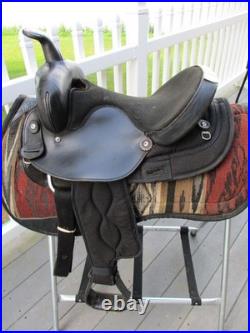 14'' QH Bar big horn #103 Black leather & cordura western Barrel/trail saddle