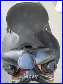 14'' QH Bar big horn #103 Black leather & cordura western Barrel/trail saddle