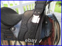 14'' QH Bar big horn #103 Black leather & cordura western Barrel/trail saddle