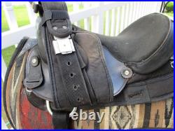 14'' QH Bar big horn #103 Black leather & cordura western Barrel/trail saddle