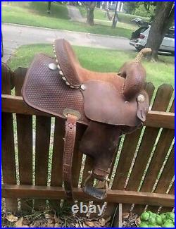 14 Rusty Andrews Barrel Saddle