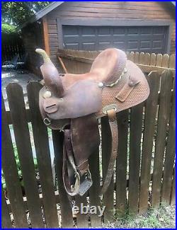 14 Rusty Andrews Barrel Saddle