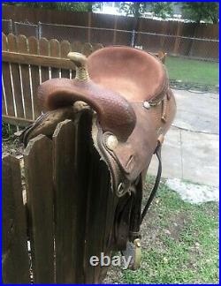 14 Rusty Andrews Barrel Saddle