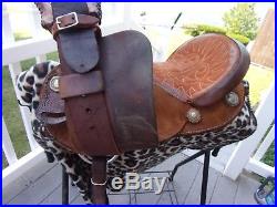 14'' VINTAGE BILLY COOK western barrel saddle SQHB USA MADE GREENVILLE TX #8532