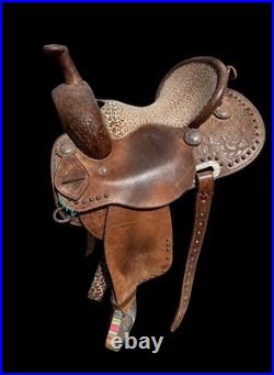 14in Cactus Dynamic Edge Fallon Taylor Autographed Barrel Saddle