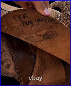 14in Cactus Dynamic Edge Fallon Taylor Autographed Barrel Saddle