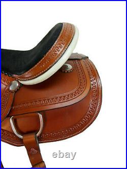 15 16 17 18 Pro Western Barrel Saddle Horse Racing Pleasure Tooled Leather Tack