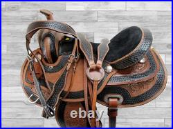 15 16 17 18 Western Saddle Custom Made Barrel Racing Pleasure Horse Tack Set