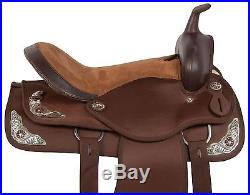 15 16 17 Brown Synthetic Western Pleasure Trail Horse Saddle Tack