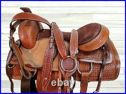 15 16 17 Rodeo Western Saddle Roping Roper Ranch Horse Leather Trail Tack Set