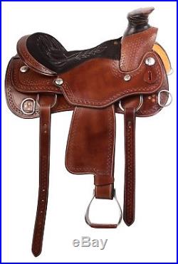 15 16 17 Western Wade Tree Ranch Roping Training Cowboy Horse Leather Saddle