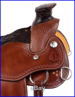 15 16 17 Western Wade Tree Ranch Roping Training Cowboy Horse Leather Saddle