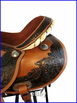15 16 Barrel Show Trail Pleasure Oak Leather Gaited Western Horse Saddle Tack