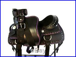 15 16 Rodeo Pleasure Bling Show Silver Studded Saddle Silla De Montar Caballo