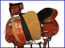 15 16 Tooled Leather Gaited Horse Trail Pleasure Western Saddle Barrel Tack Set