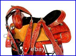 15 16 Trail Saddle Hand Tooled Sillas Para Caballos Western Horse Pleasure Tack