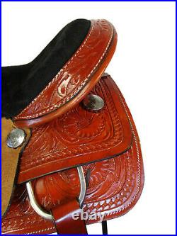15 16 Trail Saddle Hand Tooled Sillas Para Caballos Western Horse Pleasure Tack
