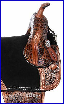 15 16 Treeless Horse Saddle Comfy Western Leather Pleasure Trail Tack