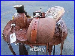 15 16 Wade Roping Ranch Silver Western Cowboy Work Pleasure Leather Horse Saddle