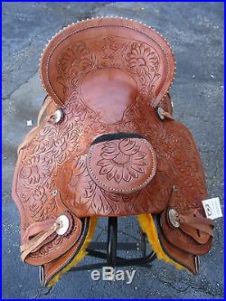 15 16 Wade Roping Ranch Silver Western Cowboy Work Pleasure Leather Horse Saddle