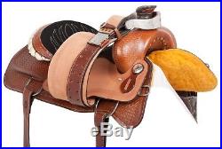 15 16 Western Ranch Roping Roper Cowboy Horse Leather Saddle Tack Set