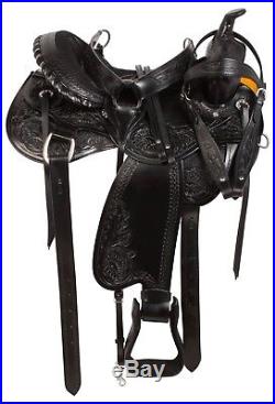 15 17 18 New Western Pleasure Trail Endurance Leather Horse Saddle Tack Set