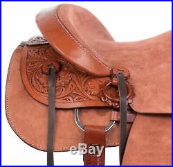 15 18 Premium Western Roping Ranch Trail Wade Tree Leather Horse Saddle Tack Set